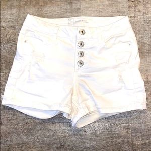 White high waisted shorts